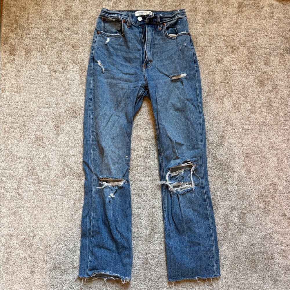 Abercrombie ankle straight jeans